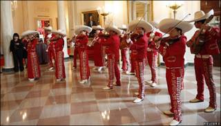 Mariachis en la Casa Blanca