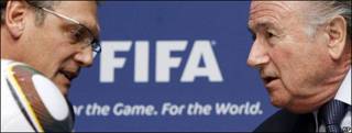 Jerome Valcke y Josepp Blatter