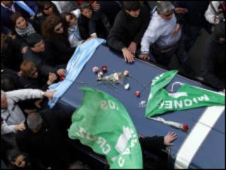 Cortejo fúnebre de Kirchner em Rio Gallegos