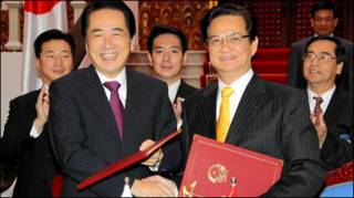 Thủ tướng Naoto Kan và Nguyễn Tấn Dũng