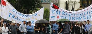 Manifestación trabajadores Sidetur
