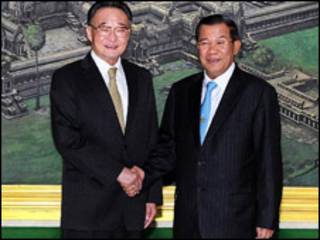 Hai ông Ngô Bang Quốc và Hun Sen