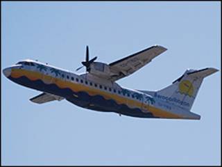 Avión de Aerocaribbean del mismo modelo al accidentado (foto Raquel Pérez)