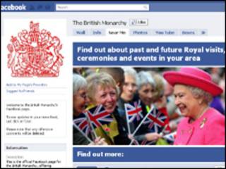 Reina Isabel II en Facebook
