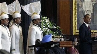 Tổng thống Obama đọc diẽn văn tại quốc hội Ấn Độ