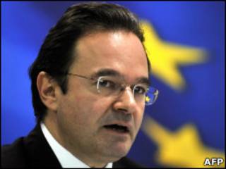O ministro das Finanças da Grécia, George Papconstantinou
