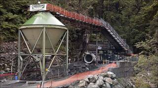 Una de las entradas a la mina Pike River, en Nueva Zelanda
