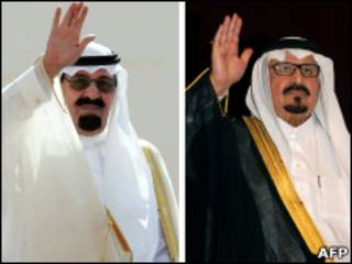 الملك عبد الله(يسار) والأمير سلطان