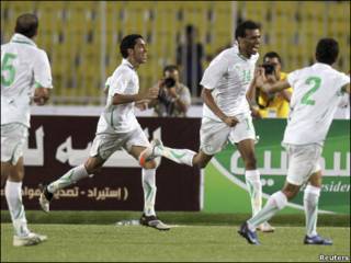 فرحة لاعبي السعودية