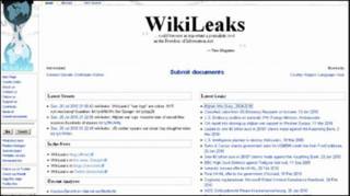 Страница сайта Wikileaks