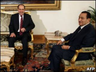مبارك والمالكي في القاهرة