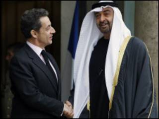ساركوزي والشيخ محمد بن زايد آل نهيان