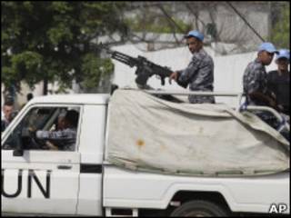 Membros da força de paz da ONU na Costa do Marfim