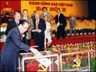 Bỏ phiếu tại Đại hội X