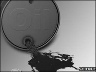 Бочка с вытекающей нефтью