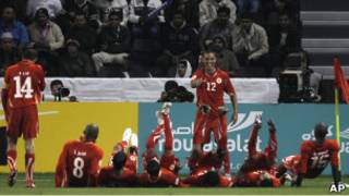 فرحة لاعبي البحرين