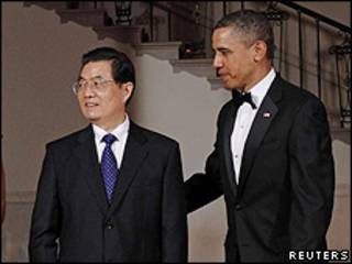 Obama recebe Hu Jintao na Casa Branca, Washington (Reuters)