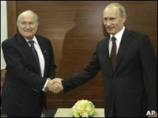 Йозеф Блаттер и Владимир Путин