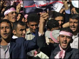 masu zanga zanga a kasar Yemen