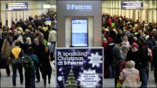 聖誕節前的聖潘克勒斯站(St Pancras)
