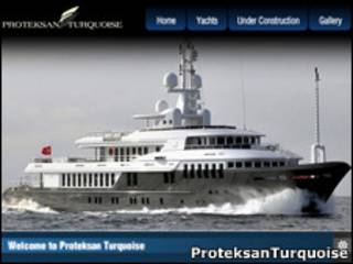 Сайт фирмы Proteksan-Turquoise, построившей яхту
