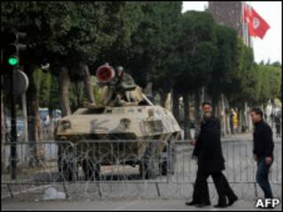 Barreira militar em Túnis