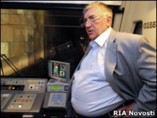 Дмитрий Гаев в кабине машиниста