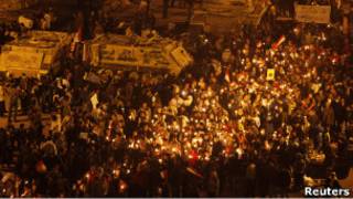 محتجون في ميدان التحرير