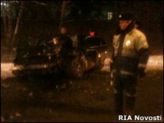 Автомобиль Минха после аварии