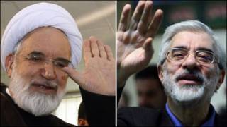 میرحسین موسوي او مهدي کروبي