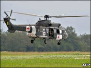 Helicóptero brasileiro usado no resgate