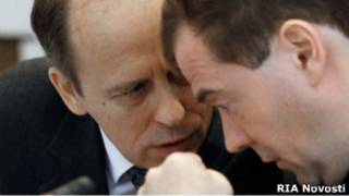Президент Медведев и глава ФСБ