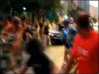 Ciclistas sendo atropelados
