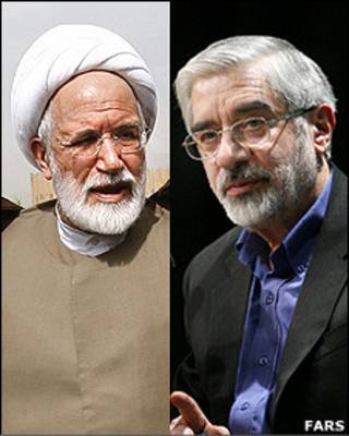 میرحسین موسوی، مهدی کروبی