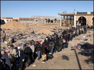 Wasu jamaa dake ficewa daga Libya