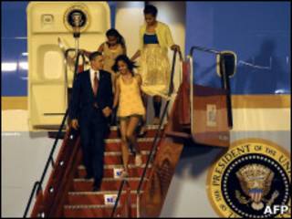 Barack Obama e família