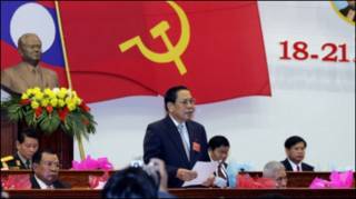 Ông Choummanly Sayasone tại cuộc họp Quốc hội Lào