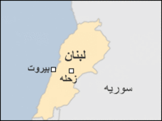 نقشه شهر زحله