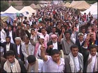 Masu zanga-zanga a Yemen