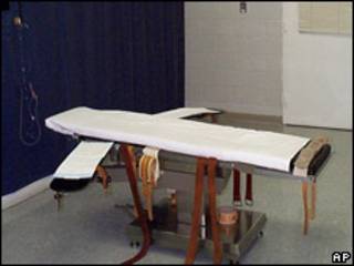 美國弗吉尼亞州一所監獄內的死刑行刑室(2005年檔案圖片)