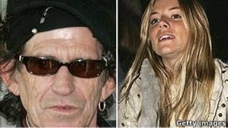 Keith Richards y Sienna Miller