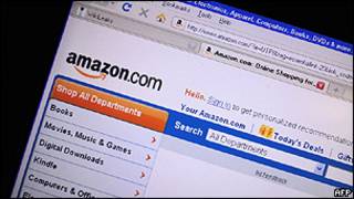 Заставка Amazon в интернете