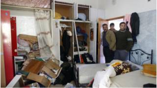 منزل فلسطيني في عورتا بعد حملة تفتيش إسرائيلية