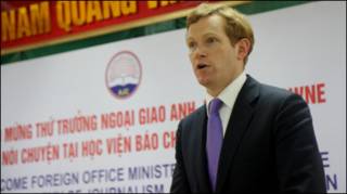 Thứ trưởng Ngoại giao Anh, ông Jeremy Browne