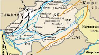 Тошкент вилояти харитаси(Wikipedia.ru сайтидан олинган сурат)