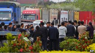 上海貨車司機罷工現場(21/04/2011)