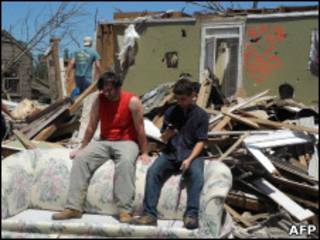 Local devastado no Alabama