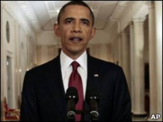 Barack Obama, durante pronunciamento no qual anunciou a morte de Osama Bin Laden (AP)