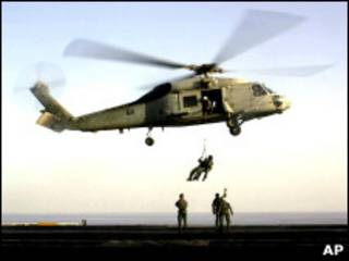 Os Seals durante treinamento
