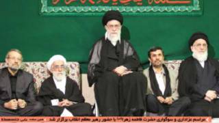 حضور احمدی نژاد در مراسم دفتر رهبری